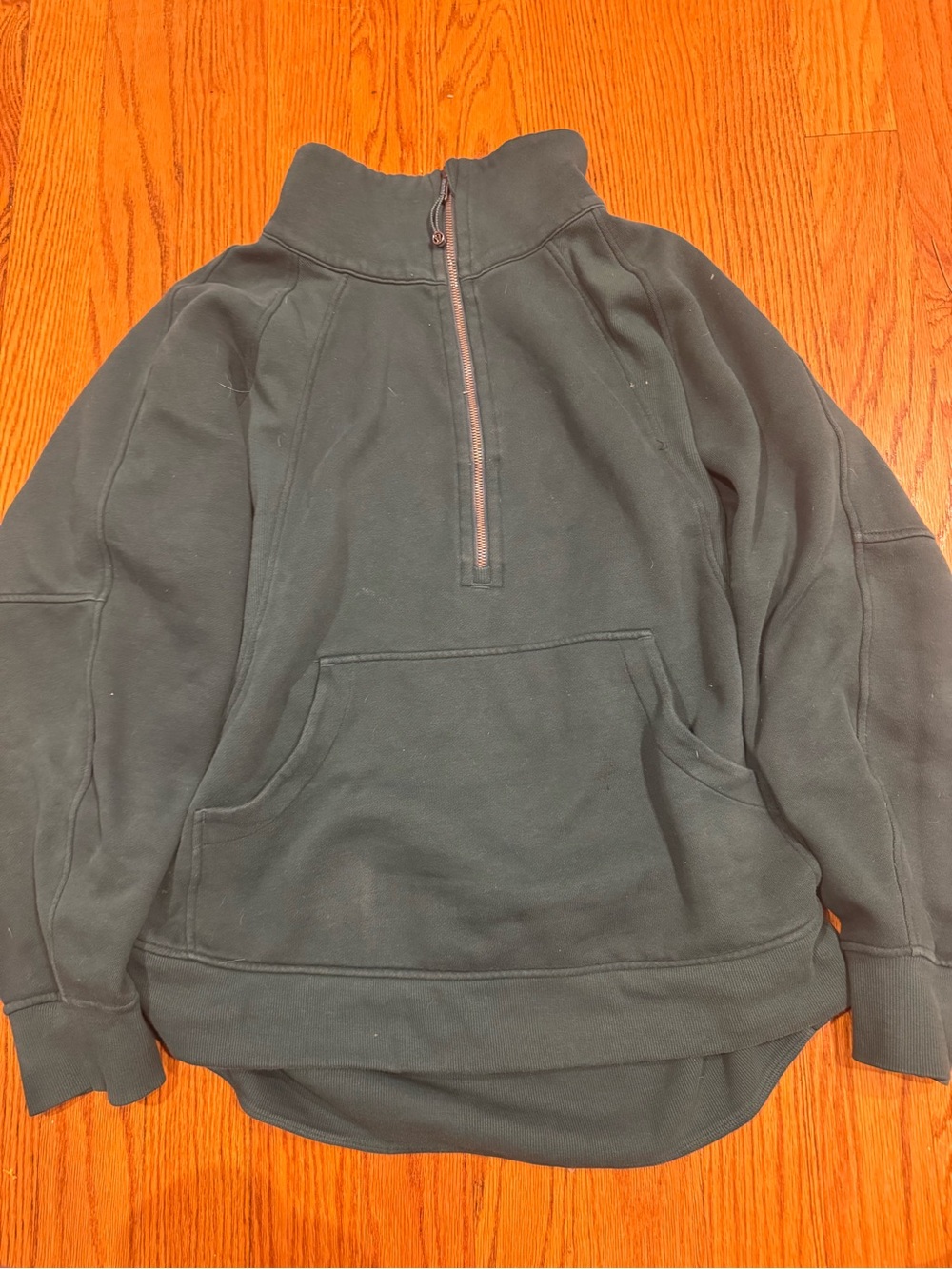 Lululemon women’s long scuba sweatshirt forest green
